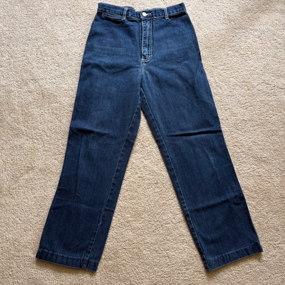 Vintage Gitano High Waisted Wide Leg Jeans Dark Wash Denim Size 10 90s 26"